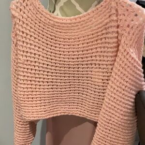 Pink Sweater Dress With Top